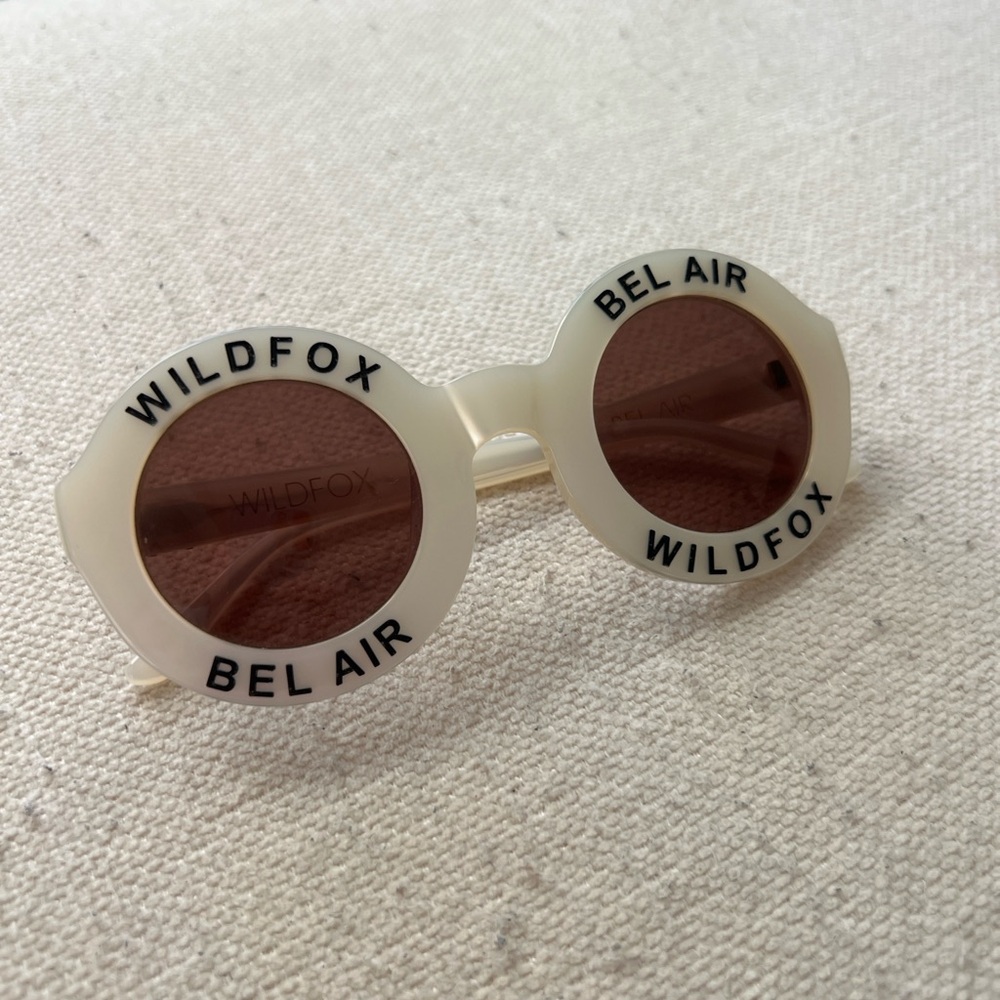 Wildfox Round Bel Air Sunglasses in Ivory and Brown